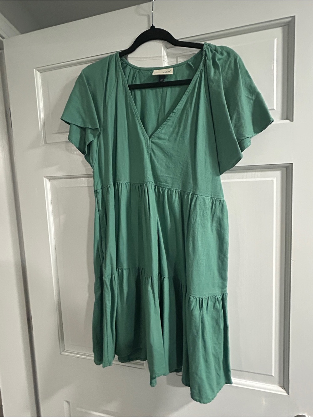 Universal Thread Teal Tiered V-Neck Mini Dress